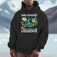 Easily Distracted By Coffee Books And Dragons Fantasy Sci-Fi Men Hoodie