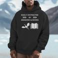 Easily Distracted By Dragon And Books Nerds Men Hoodie Easily Distracted By Dragon And Books Nerds Men Hoodie
