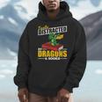 Easily Distracted By Dragons And Books Reading Book Dragon Men Hoodie