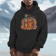 Fall Book Pumpkin Retro Reading Teacher Autumn Books Lover Men Hoodie