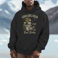 Good Girls Read Bad Books Vintage Skeleton Reader Men Hoodie