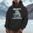 Grey Cat Reading Book Busy Doing Book Related Things Men Women Kids Men Hoodie