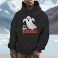 Halloween Teacher Librarian Books Reading Ghost Pun BOOOOKS Men Women Kids Men Hoodie