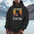 I'm Retired Reading Books Is My Job Cat Reader Men Hoodie