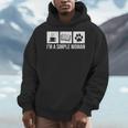 I'm A Simple Woman Tea Books & Dogs Reading Lover Men Hoodie I'm A Simple Woman Tea Books & Dogs Reading Lover Men Hoodie