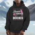 Jesus Coffee And Books Christian Reading Literary Men Hoodie
