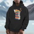 Kawaii Cat Lover Reading Books Librarian Humor Tee Men Hoodie