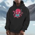 Librarian Book Sea Ocean Giant Squid Reading Octopus Men Hoodie Librarian Book Sea Ocean Giant Squid Reading Octopus Men Hoodie
