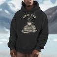 Love God Drink Coffee Read Books Graphic Book Reader Men Hoodie