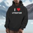 I Love Literature Heart Books Writing Reading Read Write Men Hoodie