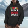 Peace Love Books Bookworm Book Lovers Men Hoodie Peace Love Books Bookworm Book Lovers Men Hoodie
