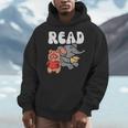 Pig Elephant Reading Cute Book Lover Bookworm Boys Girls Kid Men Hoodie