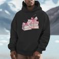 Pink Bow Books And Cherries For Book Lover Girl Women Men Hoodie