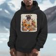 Pug Reading Books Sunflowers With Coffee Lover Owner Men Hoodie Pug Reading Books Sunflowers With Coffee Lover Owner Men Hoodie