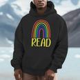 READ Rainbow Read Librarian Teacher Book Readers Reading Men Hoodie