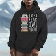 Reading Book Bookworm Kawaii Library Just Read Owl Night Men Hoodie