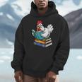 Reading Chicken Bookworm Cute Chicken With Glasses Books Men Hoodie Reading Chicken Bookworm Cute Chicken With Glasses Books Men Hoodie