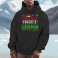 Santa's Favorite Librarian Cute Book Lover Christmas Men Hoodie
