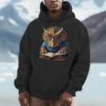 Triceratops Dinosaur Reading Book Nerd Men Hoodie Triceratops Dinosaur Reading Book Nerd Men Hoodie