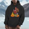 Turkey Reading Books Fall Thanksgiving Teacher Book Men Hoodie Turkey Reading Books Fall Thanksgiving Teacher Book Men Hoodie