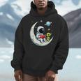 UFO Alien Astronaut Reading Book In Space Men Hoodie