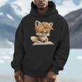 Women's Cute Fox Reading Book Lover Animal Graphic Baby Portrait Men Hoodie Women's Cute Fox Reading Book Lover Animal Graphic Baby Portrait Men Hoodie