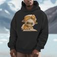 Women's Cute Lamb Reading Book Lover Animal Graphic Baby Sheep Open Men Hoodie