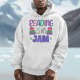 Back To School Book Reader Reading Is My Jam Bookworm Raglan Baseball Tee Men Hoodie