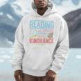 Book Reading Reading Can Seriously Damage Your Ignorance Raglan Baseball Tee Men Hoodie