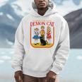 Caring For Your Evil Cat Retro Dark Humor Book Cover Premium Tri-Blend Men Hoodie Caring For Your Evil Cat Retro Dark Humor Book Cover Premium Tri-Blend Men Hoodie