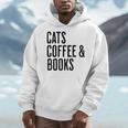 Cats Coffee And Books Men Hoodie