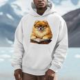 Cute Dog Pomeranian Reading Book Premium Tri-Blend Men Hoodie