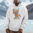 Cute Fox Smart Nerdy 1st Day School Teachers Students Books Men Hoodie