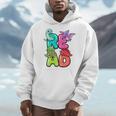 Dinosaur Read Book Lover Dino Reading Kids Premium Tri-Blend Men Hoodie