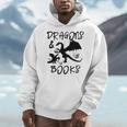 Dragons & Books Reading Men Hoodie