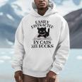 Easily Distracted By Cats And Books Cat Book Lover Men Hoodie