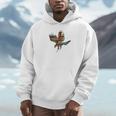 Easily Distracted By Hawks & Books Lover Falcon Bird Men Hoodie