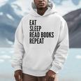 Eat Sleep Read Books Repeat Book Reader Men Hoodie
