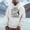 Goat Quote Easily Distracted By Goats And Books Lover Men Hoodie Goat Quote Easily Distracted By Goats And Books Lover Men Hoodie