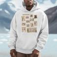 Jane Austen Book Classic Literature Stamp Collage Premium Tri-Blend Men Hoodie