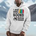 I Just Want To Read Books And Pet My Boston Terrier Men Hoodie