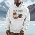 I Just Want To Read Books And Pet My Pomeranian Dog Premium Men Hoodie