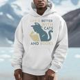 Life Is Better With Cats And Books Men Hoodie Life Is Better With Cats And Books Men Hoodie