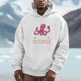 Life Is Better With An Octopus And Reading Books Men Hoodie