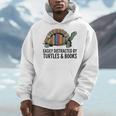 I Love Turtles Easily Distracted By Turtles And Books Nerds Men Hoodie
