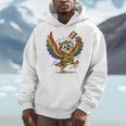 Owl With Pride Flag Book Lover Rainbow Library Men Hoodie