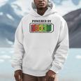 Powered By Books Bookworm Librarian Reading Men Hoodie