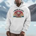 I Read Alotl Axolotl Retro Reading Books Lover Vintage Men Hoodie I Read Alotl Axolotl Retro Reading Books Lover Vintage Men Hoodie