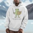 We Read At Dawn Bookish Frog Reading Men Hoodie