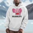 Readalotl Love Axolotls Reading Books And Axolotls Men Hoodie